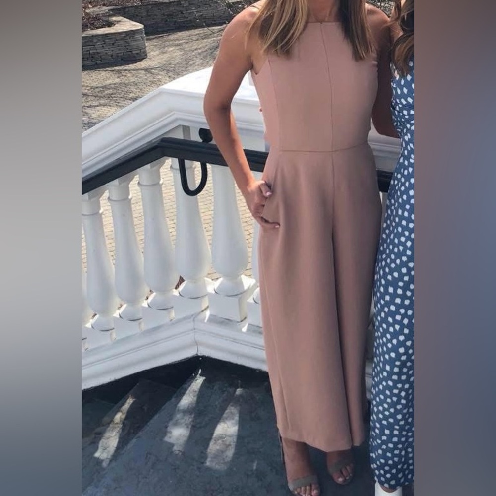 Wilfred Sleeveless Wide-Leg Jumpsuit in Blush